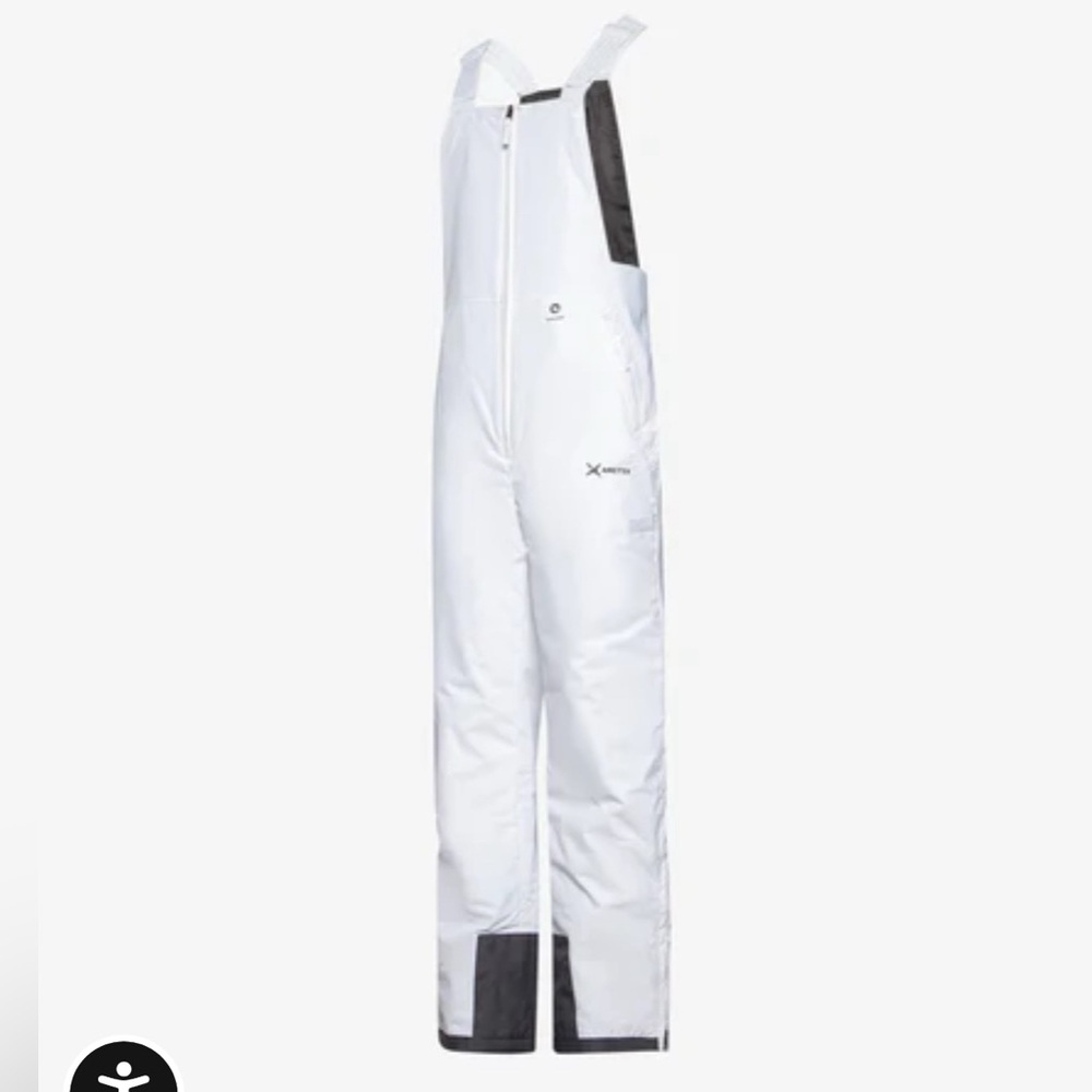 Arctix Mens Essential Insulated Snow Bib Overalls White Size L, 28” Inseam